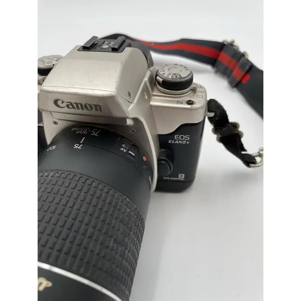 Canon EOS ELAN II E Eye Control 35MM SLR Camera With Canon 75-300 Zoom Lens
